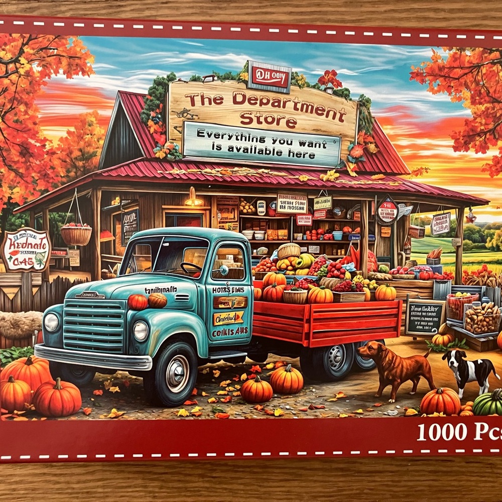 1000 Piece Puzzle - Vintage Truck Scene
